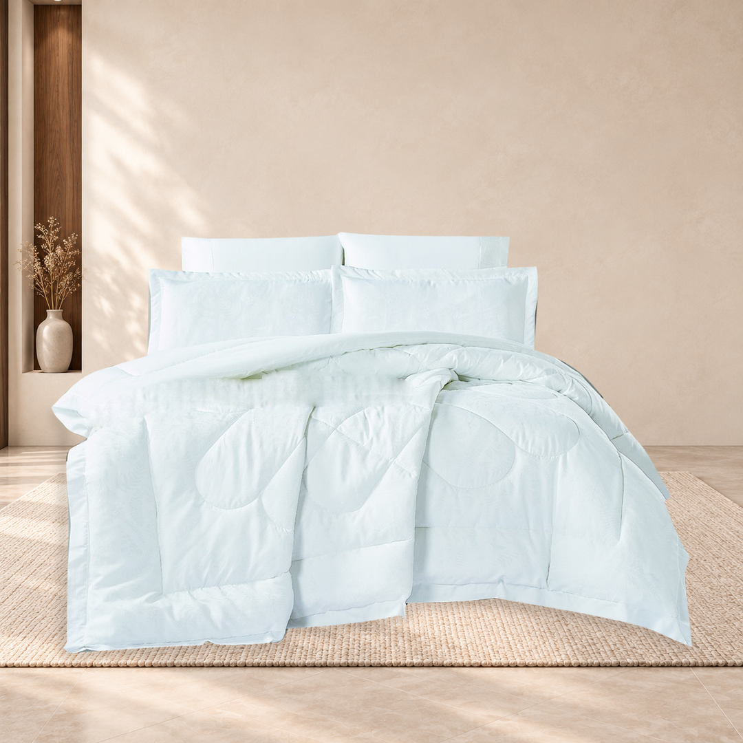 Colombia Comforter Set · White · 250 × 230 cm · 6-Piece Set